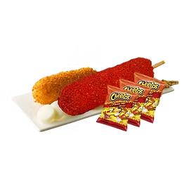 Flaming Cheetos Corndog Korean corndog