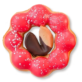 Berry Fortune mochi donut