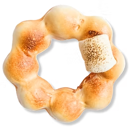 Toasted Marshmallow mochi donut